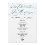 Elegant Script  Wedding Program - Blue invitations