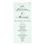 Elegant Script  Wedding Program - Blue invitations