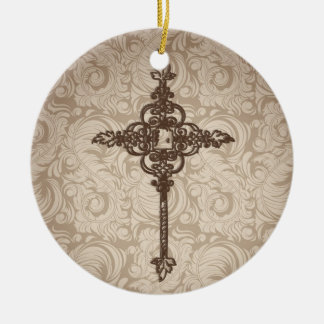 elegant scroll christian cross w swirl background elegant scroll christian cross w swirl background