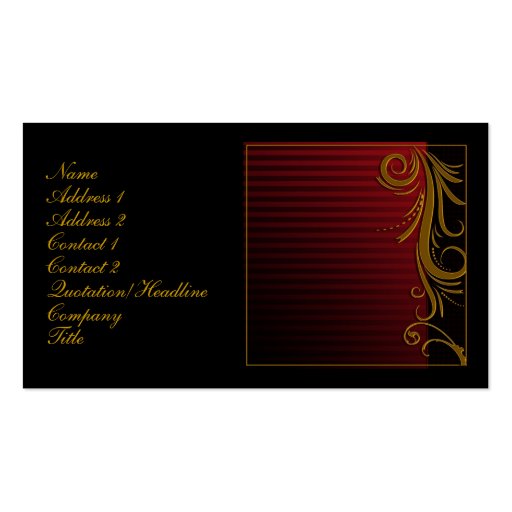 Elegant Scroll Design Business Card Template