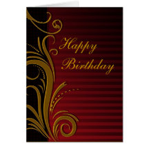 Elegant Scroll Design Greeting Card