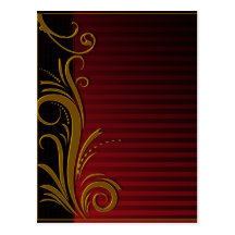 Elegant Scroll Design Post Card