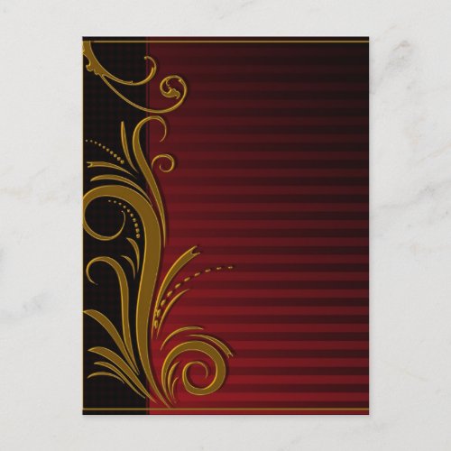 Elegant Scroll Design postcard