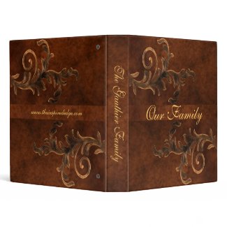 Elegant Scroll Leaf Leather Family Album Binder binder