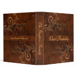 Elegant Scroll Leaf Leather Family Album Binder