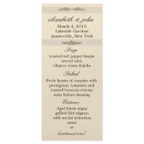 Elegant Scroll Menu Card Custom Rack Cards