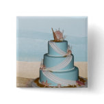 Elegant Sea Shell Wedding cake Button