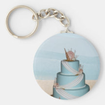Elegant Sea Shell Wedding cake Key Chain