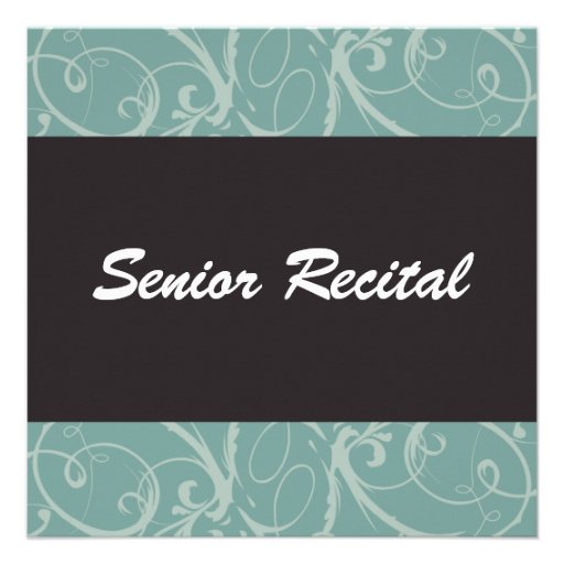Elegant Senior Recital Personalized Invitation