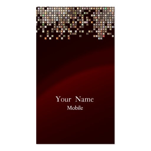 Elegant Sequins Maroon Business Card Templates (front side)