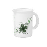 Elegant Shamrock Design Pitcher pitchers
