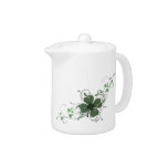 Elegant Shamrock Design Teapot teapots