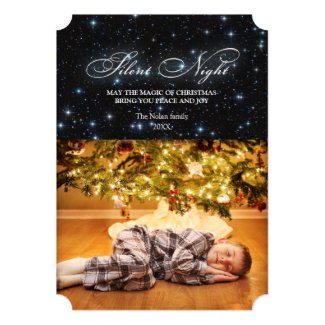 Elegant Silent Night Christmas Card