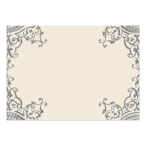 Elegant Silver and Beige Business Card Template