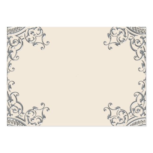 Elegant Silver and Beige Business Card Template (back side)