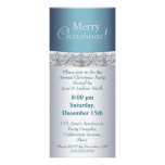 Elegant silver and blue Christmas party Invitation invitations