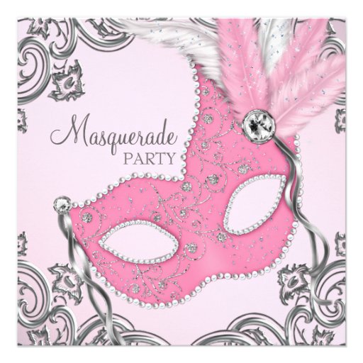 Personalized Elegant Masquerade Party Invitations