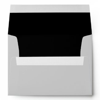 Elegant Silver Black Linen Envelopes