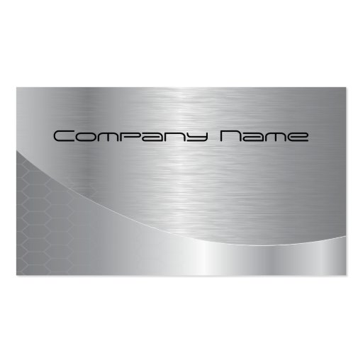 Elegant Silver Corporate Business Card (front side)