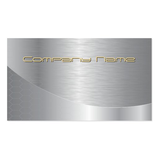 Elegant Silver Corporate Gold Text  Business Card (front side)