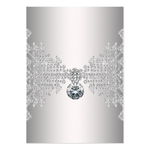 Elegant Silver Diamond Business Card Template