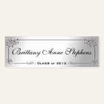 Elegant Silver Graduation Name Card Insert business cards