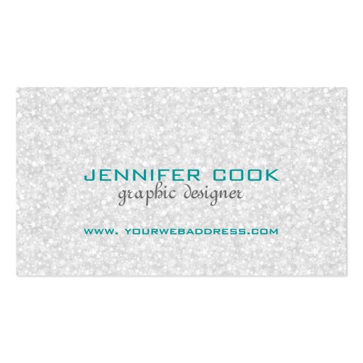 Elegant Silver Gray Glitter & Sparkles 2 Business Card