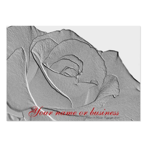 Elegant Silver  Rose Business Card