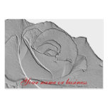 Elegant Silver  Rose Business Card business cards