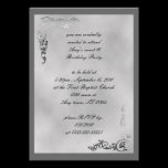 Elegant Silver Scroll Art Deco Invitation invitations