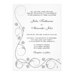 Elegant Silver Swirls Invitation