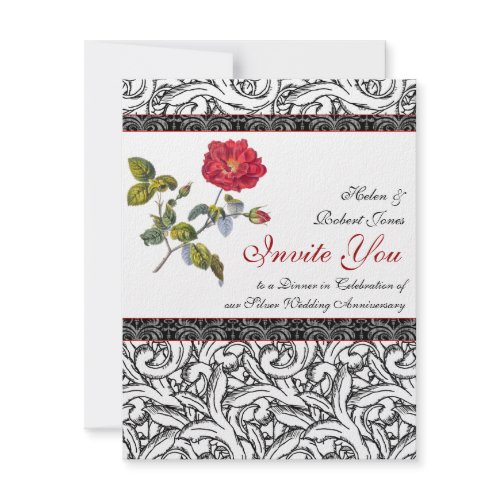 Elegant and Customizable Invitation Cards with Antique French Rose - For Any Occasion!