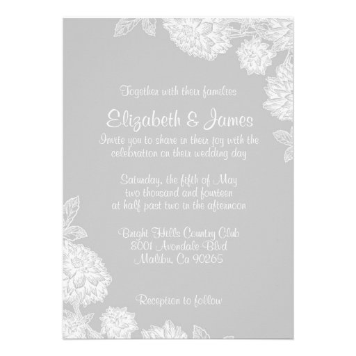 Elegant Silver Wedding Invitations