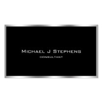 Elegant  Simple Black and Chrome Business Card Templates
