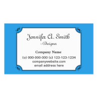 Elegant, simple, cool blue business cards