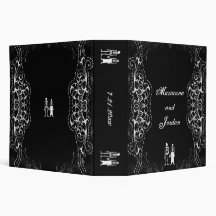Elegant Skeleton Halloween Wedding Binder