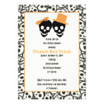 Elegant skulls Halloween wedding bridal shower Announcements