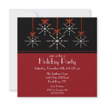 Elegant Snowflak Ornament Holiday Party Invitation by celebrateitinvites Elegant Snowflak Ornament Holiday Party Invitation