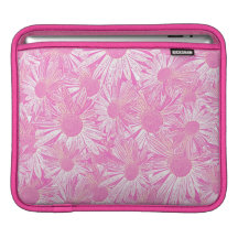 Elegant Soft Pink Daisy Garden Blossoms iPad Sleeve