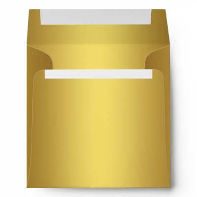Elegant Solid Gold Linen Envelope