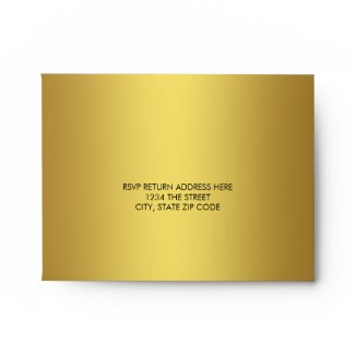 Elegant Solid Gold Linen RSVP Envelope