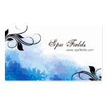 Elegant Spa Manager Business Card - Blue Swirl