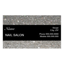 elegant Sparkles & Glitter Nail Salon BusinessCard Business Card Templates