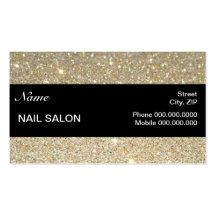 elegant Sparkles & Glitter Nail Salon BusinessCard Business Card Templates