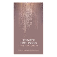 Elegant Sparkling Dot Pattern in Blush Business Card Template