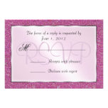 Elegant Sparkling Pink Sweet 16 Glitter RSVP Invitations