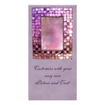 Elegant Sparkling Purple Frame Custom  Photo Card