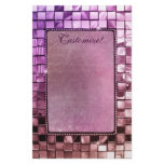 Elegant Sparkling Purple Frame Custom Stationery