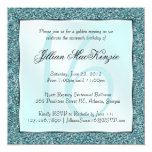 Elegant Sparkling Teal Sweet 16 Glitter Invite