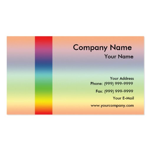 Elegant spectrum business card template (front side)